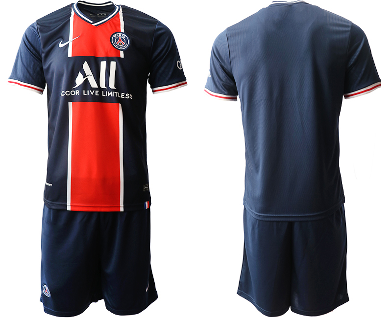 Men 2020-2021 club Paris St German home blank blue Soccer Jerseys->paris st german jersey->Soccer Club Jersey